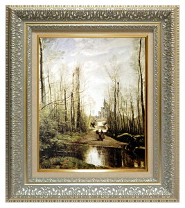 絵画 名画 複製画 額縁付(MJ108N-G) ジャン・バティスト・カミーユ・コロー 「マルセールの教会」 3号 〜 お買い得サイズ:F3号 P15号