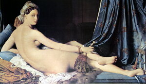 絵画 名画 複製画 額縁付(MJ108N-G) ドミニク・アングル 「ラ・グランド・オダリスク」 3号 〜 お買い得サイズ:M20C号