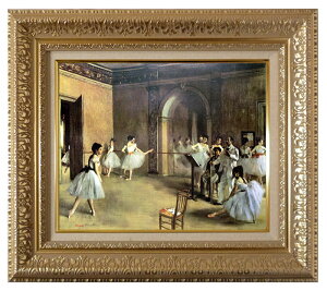 絵画 名画 複製画 額縁付(MJ108N-G) エドガー・ドガ 「楽屋の踊り子達」 3号 〜 お買い得サイズ:M20A号