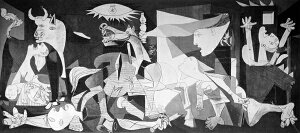 絵画 名画 複製画 額縁付(MJ108N-G) パブロ・ピカソ 「ゲルニカ」 3号 〜 お買い得サイズ:M20C号 M80号