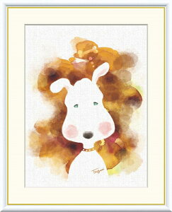 高精細デジタル版画 額装絵画 現代アートシリーズ Tsugumi 癒しの動物たち 木下 つぐみ (きのした つぐみ) 「 いぬ 」 サイズ F4 F6 F8号