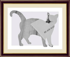 高精細デジタル版画 額装絵画 DoG&Cat 山口 美咲作 「Letter」 F4