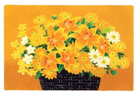 絵画 シルクスクリーン版画 吉岡浩太郎 四ッ切 シートのみ 開運風水「金運向上・黄色い花」