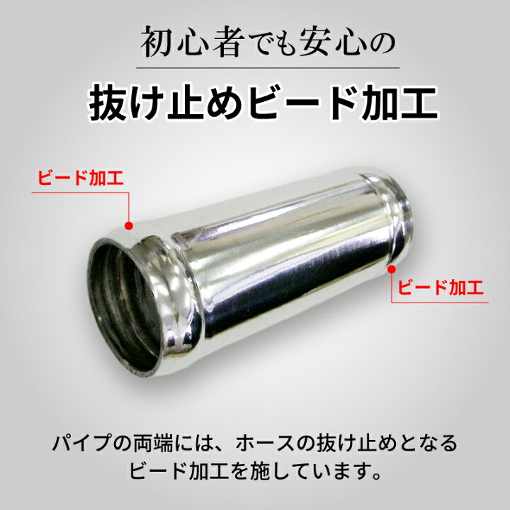 楽天市場】アルミパイプ 汎用 フルポリッシュ U字 180度 外径38mm 片足 