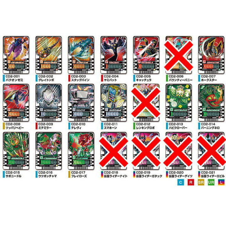 楽天市場】仮面ライダーガッチャード ライドケミートレカウエハース02 