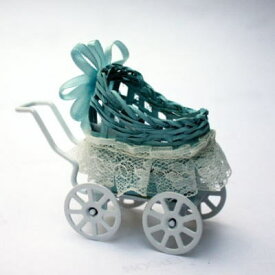 ミニチュアパーツ 乳母車ブルー[B(L-36)] (ビリー)[m-s]【 ネコポス不可 】