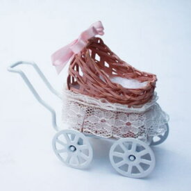 ミニチュアパーツ 乳母車ピンク[B(L-37)] (ビリー)[m-s]【 ネコポス不可 】【C】