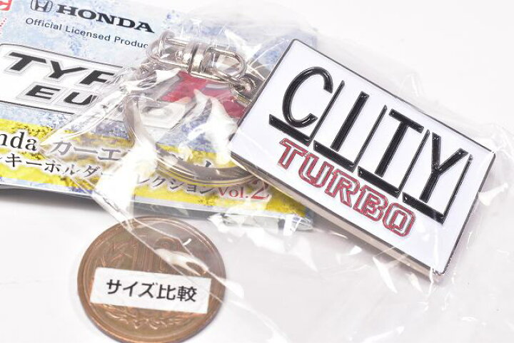 Honda カーエンブレム メタルキーホルダーコレクションVol.2 [1.シティターボ PRロゴ]【ネコポス配送対応】【C】  トイサンタ