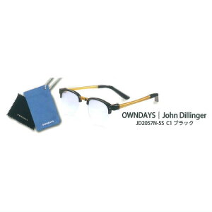 OWNDAYS �~�j�`���A�R���N�V���� ��2�e [6.John Dillinger JD2057N-5S C1 �u���b�N]�y�l�R�|�X�z���Ή��z�yC�z