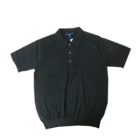G-stage 春夏 半袖 メンズ コットン ニット ポロシャツ ブラック 2011 XL