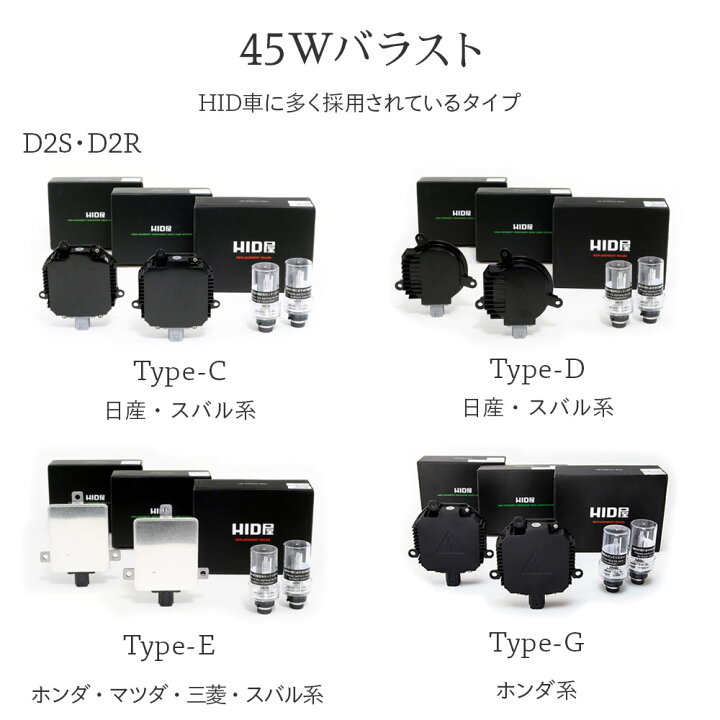 楽天市場】HID屋 純正 HID パワーアップ キット 55w 45w D2 D4 純正型  