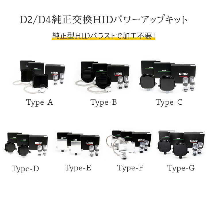 楽天市場】HID屋 純正 HID パワーアップ キット 55w 45w D2 D4 純正型  