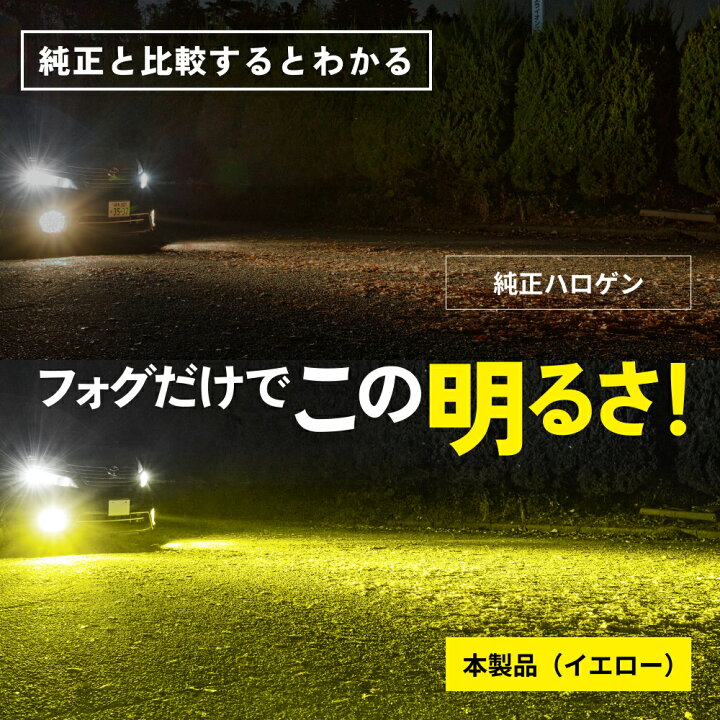 楽天市場】HID屋 爆光フォグランプ H8 H11 LED フォグ イエロー  