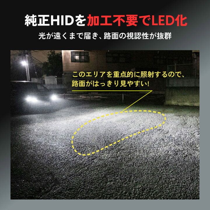 楽天市場】HID屋 LEDヘッドライト D1S/D3S 6500k 爆光 ホワイト 35W 2 