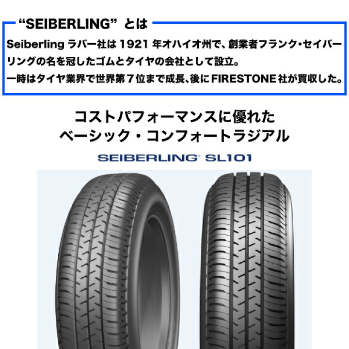 楽天市場】[送料無料] SEIBERLING SL101 175/65R14 82S セイバーリング 