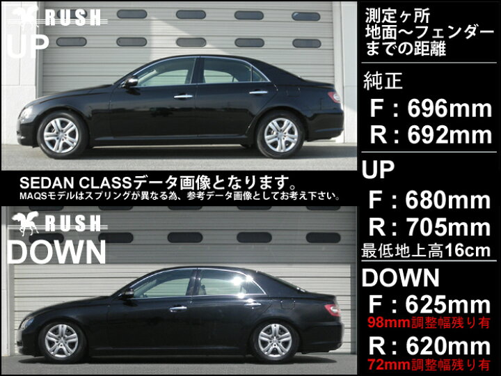 楽天市場 Rush 車高調 マークx Grx1 Grx121 前期 後期 車高短 モデル フルタップ車高調 全長調整式車高調 減衰力調整付 Rush Damper Sedan Class 車高調通販 Transport 楽天市場店 楽天市場 Rush 車高調 マークx Grx1 Grx121 前期 後期 車高短 モデル フルタップ車高調 全長調整式車高調 減衰力調整付 Rush Damper Sedan Class 車高調通販 Transport 楽天市場店