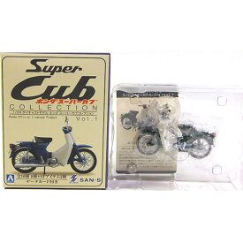 【1】 サンエス 1/24 スーパーカブコレクション Vol.1 スーパーカブ スタンダード仕様 (アバグリーン) バイク 原付 スクーター 原チャリ 単車 昭和おもいで ALWAYS3丁目の夕日 ミニチュア 半完成品 単品
