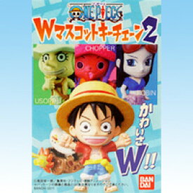 ワンピース Wマスコットキーチェーン2 ONE PIECE 尾田栄一郎 フィギュア アニメ 食玩 バンダイ（全6種フルコンプセット）【即納】