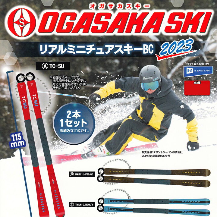 楽天市場】オガサカスキー リアルミニチュアスキーBC 2023 レインボー 