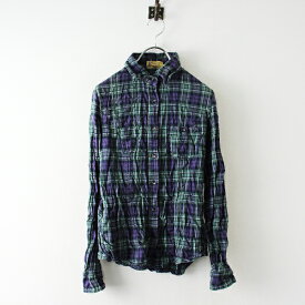 【期間限定価格】L'Appartement Deuxieme Classe アパルトモン ワイヤー襟 コットンチェックシャツ 34/グリーン【2400012839120】【中古】