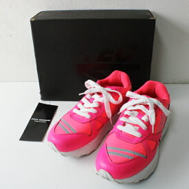 【期間限定価格】JUNYA WATANABE ジュンヤワタナベ コムデギャルソン ×HI-TEC シンセティックレザーローカットスニーカー7.5/ピンク【2400013064576】【中古】