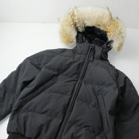 CANADA GOOSE カナダグース 7900LB SAVONA BOMBER BLACK LABEL ファー付きダウンジャケット 2XS/黒【2400013193238】【中古】