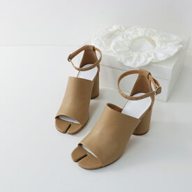 【期間限定価格】新品 メゾンマルジェラ Maison Margiela 2022年 S58WP0235 タビ 足袋 レザー アンクルストラップサンダル 37.5/ベージュ【2400013484381】【中古】