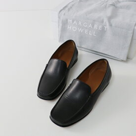 美品 マーガレットハウエル MARGARET HOWELL BLUNT TOE LOAFER レザーローファー シューズ 36/ブラック 黒 スリッポン【2400013545266】【中古】