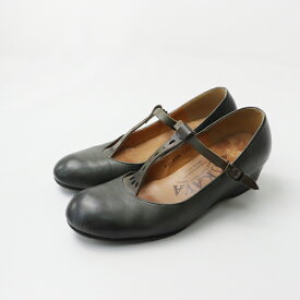 【期間限定価格】【オータムセール】ムカヴァ MUKAVA レザー Tストラップシューズ 23.5/グレー 靴【2400013609425】【中古】