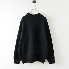 【期間限定価格】2023AW マーガレットハウエル MARGARET HOWELL MERINO CASHMERE ニットプルオーバー 2/ブラック スコットランド製【2400013764179】【中古】