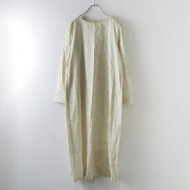 【期間限定価格】ツハルバイサマンサモスモス TSUHARU by Samansa Mos2 SM2 花柄コットンワンピース F/ライトベージュ ドレス 長袖【2400013758987】【中古】