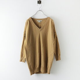 【期間限定価格】【オータムセール】クイーンアンドベル QUEENE and BELLE カシミヤ100% Vネックニットプルオーバー XS/ベージュ トップス【2400013772327】【中古】