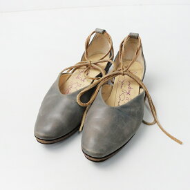 【期間限定価格】【オータムセール】そのみつ SONOMITSU レザー レースアップ パンプス オーダーサイズ（約23cm）/グレー ポインテッドトゥ【2400013770330】【中古】