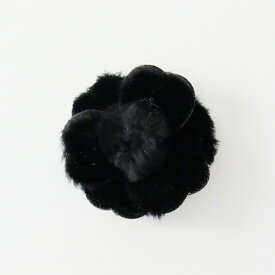 【期間限定価格】【オータムセール】ピンクハウス PINK HOUSE ファーフラワーモチーフコサージュ/ブラック ブローチ アクセサリー 花【2400013812818】【中古】