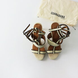 【期間限定価格】【ウィンターセール】日本製 チェンバー CHEMBUR ヌバック ストラップ ヒール サンダル 35/オフホワイト クリーム 靴 シューズ 22.5cm【2400013889612】【中古】