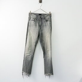 【期間限定価格】【スプリングセール】マザー MOTHER INSIDER CROP STEP FRAY インサイダークロップ ステップ フライ デニムパンツ 26/ブラック カットオフ【2400013914581】【中古】