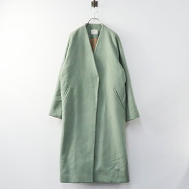 【期間限定価格】【スプリングセール】定番 人気アイテム イエナ IENA MANTECO ノーカラーコート 40/グリーン 日本製 アウター ブルゾン 上着 秋冬【2400013941679】【中古】