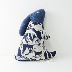 【スプリングセール】未使用 ミナペルホネン mina perhonen pi0377 usagi cushion うさぎクッション life puzzle /ブルー ぬいぐるみ【2400013970983】【中古】