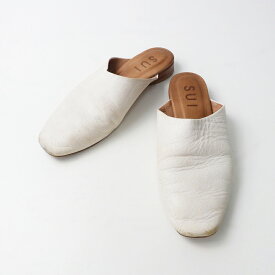 【期間限定価格】【ウィンターセール】スイ SUI レザー シューズ S/オフホワイト ローヒール つっかけ【2400013990790】【中古】