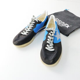 【期間限定価格】定価6万 ゴールデングース Golden Goose leopard calihornia sneaker スニーカー 39/ブルーネイビー◇【2400013978835】【中古】