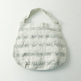 【期間限定価格】リゼッタ Lisette サック ダンテル マグノリアアンティーク レース切替え リネントートバッグ /アンティークホワイト【2400014060898】【中古】