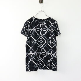 美品 JPタグ フランス製 2021SS エルメス HERMES PARCOURS SANS FAUTE 完璧なコース 半袖Tシャツ 34//ブラック【2400014075700】【中古】