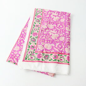 【期間限定価格】美品 エスゼットブロックプリント SZ Blockprints Nila Print Sarong ブロックプリント 大判ストール /ピンク フラワー【2400014083125】【中古】