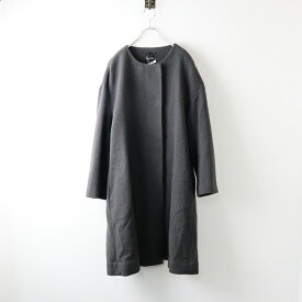 【期間限定価格】アーバンリサーチ ロッソ URBAN RESEARCH ROSSO ウール ノーカラーコート F/ダークグレー ロング アウター ジャケット【2400014206432】【中古】