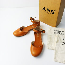 アーツアンドサイエンス ARTS&SCIENCE ankle strap shoes レザー アンクルストラップ シューズ 22cm/■ ブラウン系【2400014105834】【中古】
