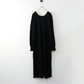 オードリーアンドジョンワッド Audrey and John Wad プリーツスカードドッキング ニットワンピース F/■ ブラック【2400014105780】【中古】