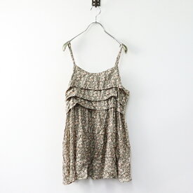 【期間限定価格】未使用 ハグオーワー Hug O War ST-L1061 DEVEAUX フラワープリントキャミチュニック F/ベージュ ノースリーブ ブラウス【2400014201734】【中古】