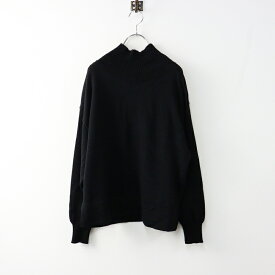 【期間限定価格】2022AW マーガレットハウエル MARGARET HOWELL WORSTED KNIT ハイネック ニット プルオーバー 2/ブラック【2400014241570】【中古】