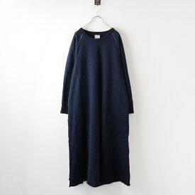 【期間限定価格】ハグオーワー クロスアンドクロス HUG O WaR Cloth&Cross 裏毛スウェットワンピース/ネイビー コットン ドレス ラグラン【2400014260519】【中古】