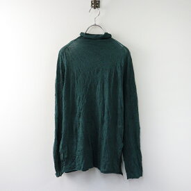 【期間限定価格】ミディウミソリッド MIDIUMISOLID シワ加工 タートルネック プルオーバー /グリーン トップス カットソー 【2400014277258】【中古】